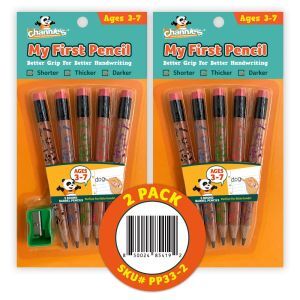 First Grade: Big Pencil Pal [洋書] My First Pencil – 2 Pack | Colorful Jumbo Wooden Pencils with